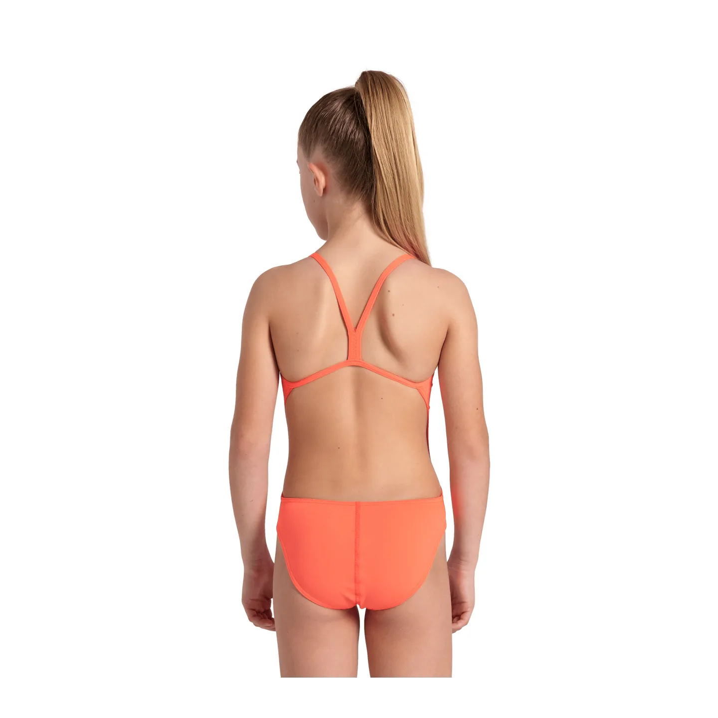 Maillot fille  ARENA TEAM SWIMSUIT CHALLENGE SOLID BRIGHT CORAL
