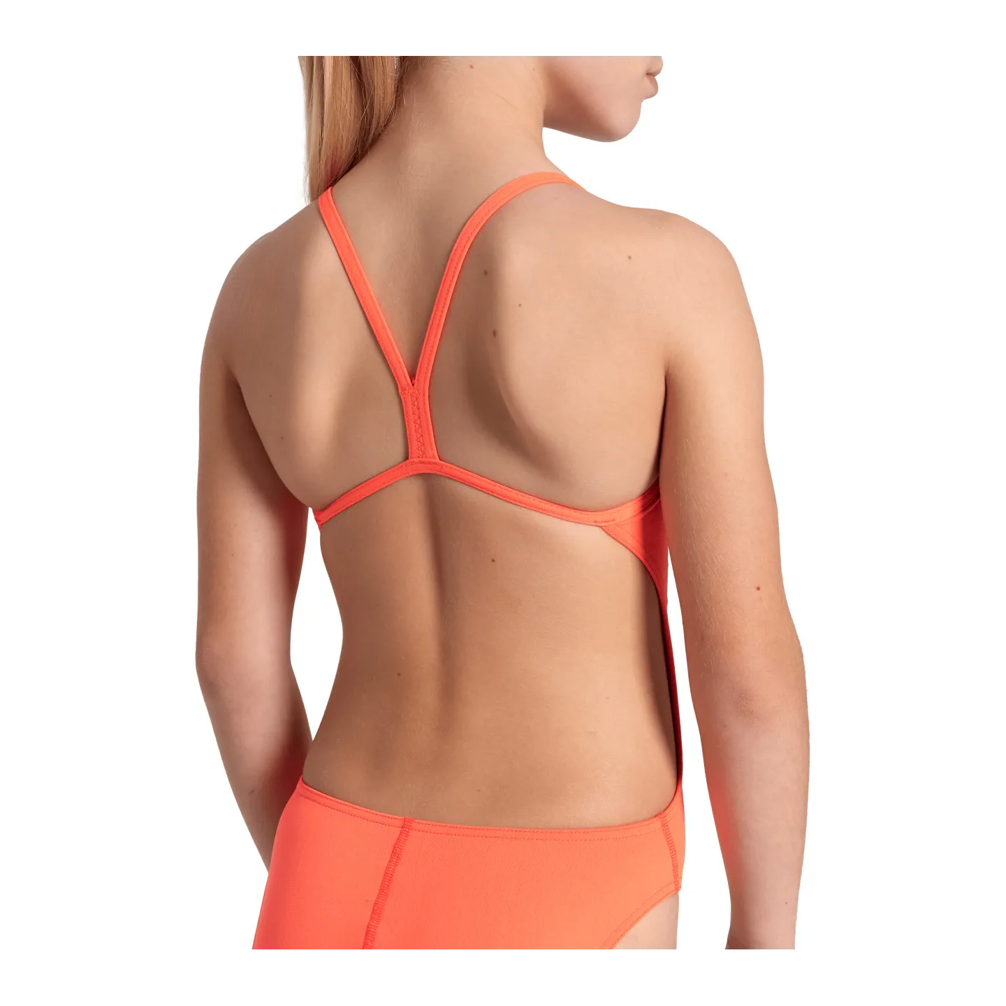 Maillot fille  ARENA TEAM SWIMSUIT CHALLENGE SOLID BRIGHT CORAL