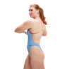 Maillot de Bain Femme ECO+  SOLID VBACK BLU/PIN
