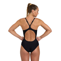 Maillot Femme  ARENA SOLID SWIMSUIT LIGHTDROP BLACK