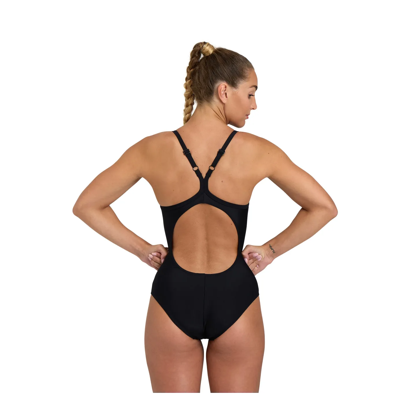 Maillot Femme  ARENA SOLID SWIMSUIT LIGHTDROP BLACK