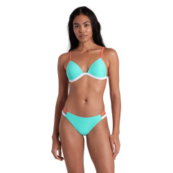 Maillot Femme ARENA PRO_FILE BIKINI TRIANGLE WATER CALYPSO CORAL WHITE