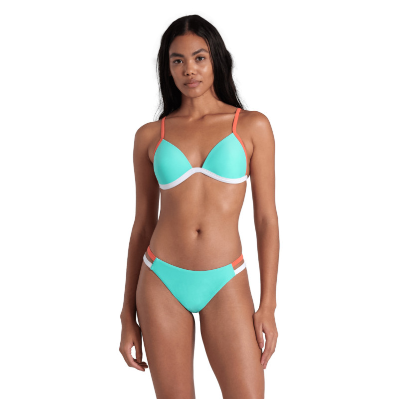 Maillot Femme ARENA PRO_FILE BIKINI TRIANGLE WATER CALYPSO CORAL WHITE