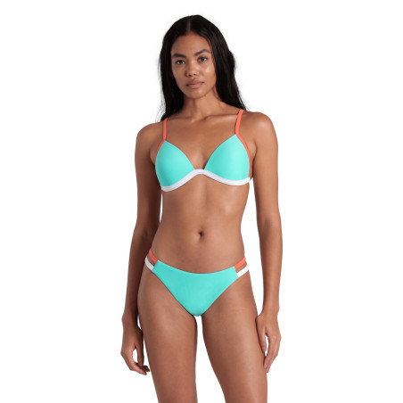 Maillot Femme ARENA PRO_FILE BIKINI TRIANGLE WATER CALYPSO CORAL WHITE