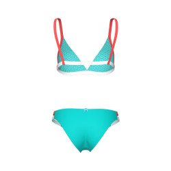 Maillot Femme ARENA PRO_FILE BIKINI TRIANGLE WATER CALYPSO CORAL WHITE