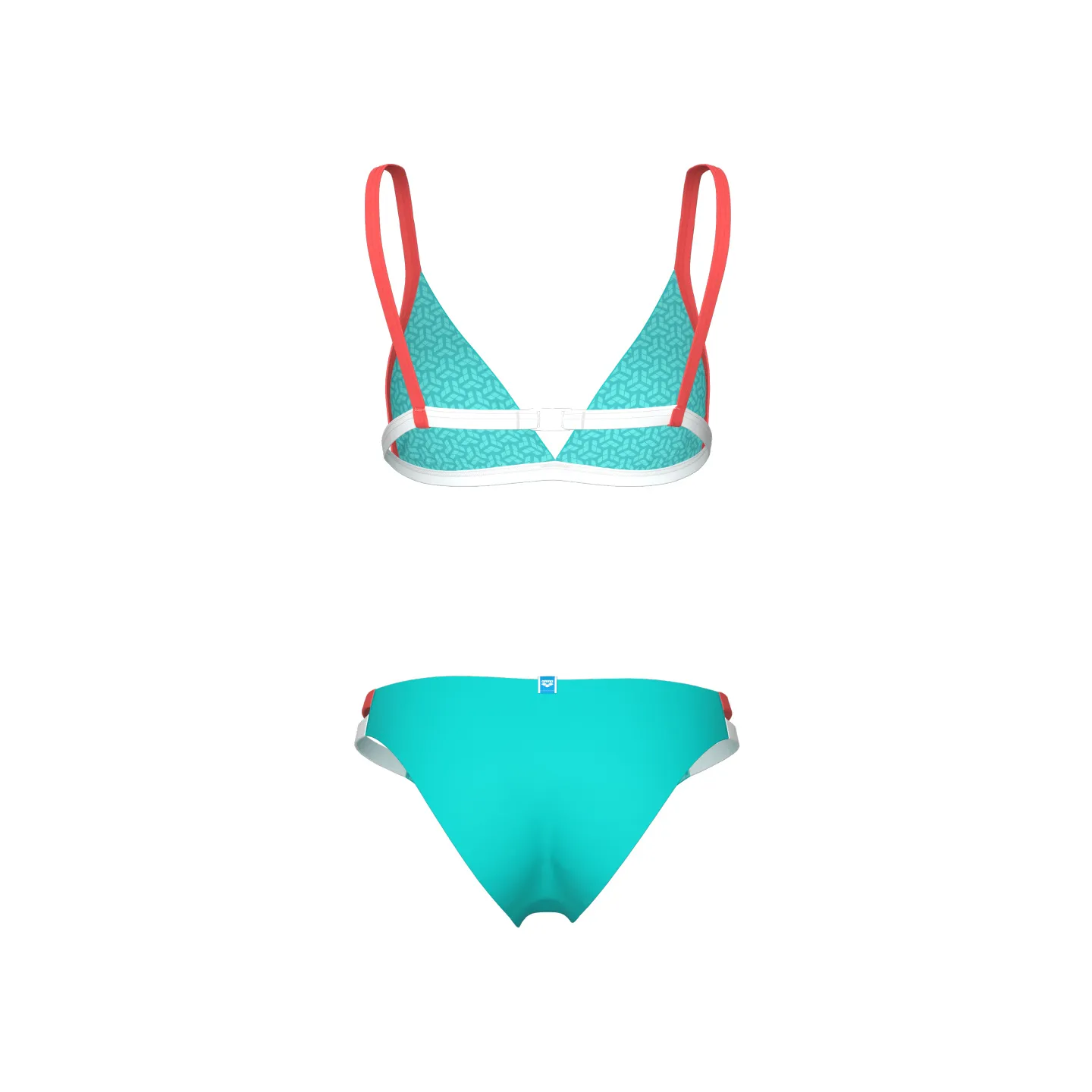 Maillot Femme ARENA PRO_FILE BIKINI TRIANGLE WATER CALYPSO CORAL WHITE