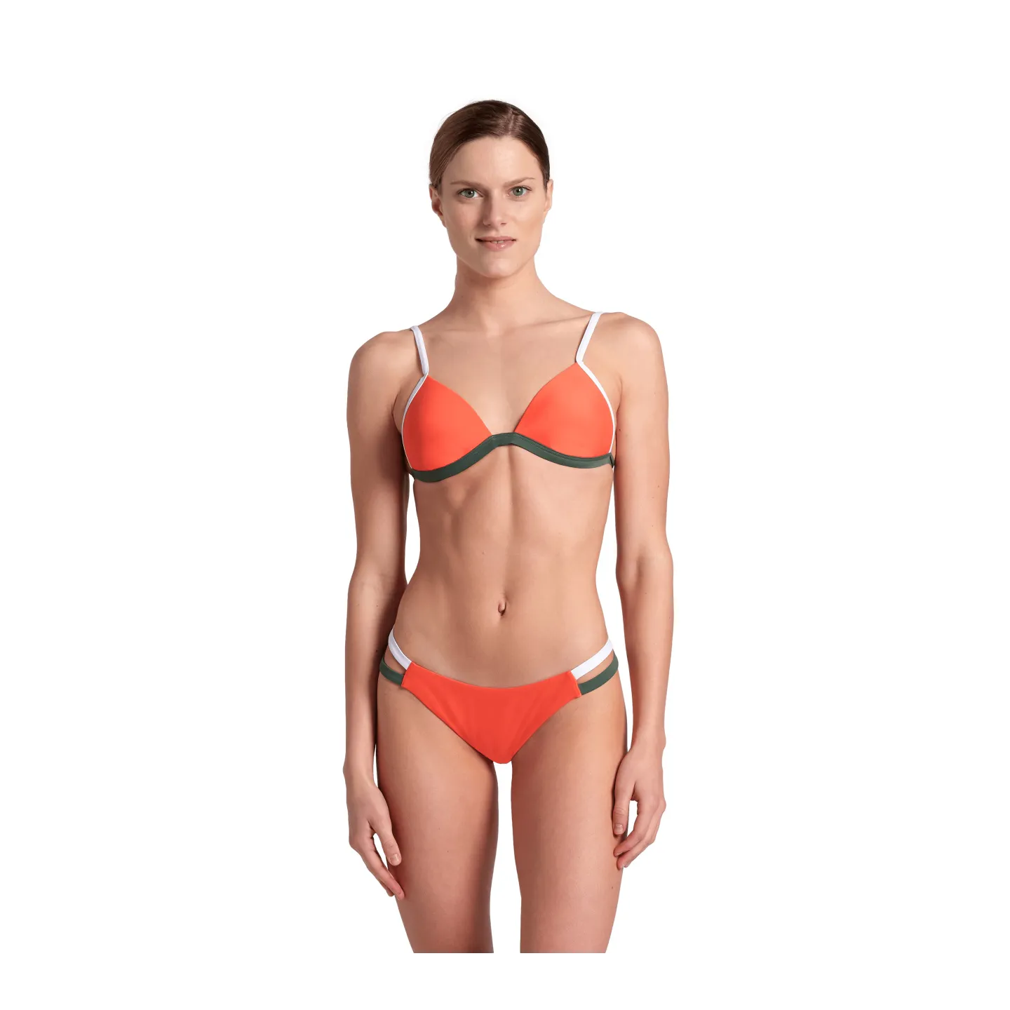 Maillot Femme ARENA PRO_FILE BIKINI TRIANGLE CALYPSO CORAL SAGE WHITE