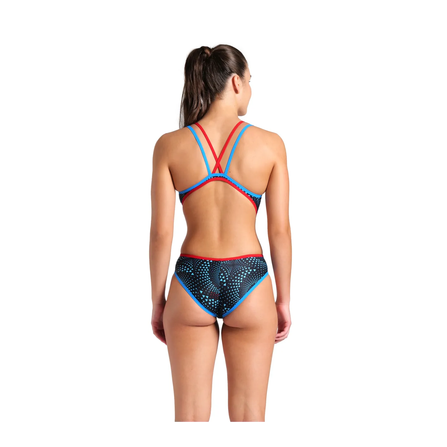 Maillot Femme ARENA ONE FIREFLOW SWIMSUIT DOUB BLUE RIVER RED BLACK MULTI