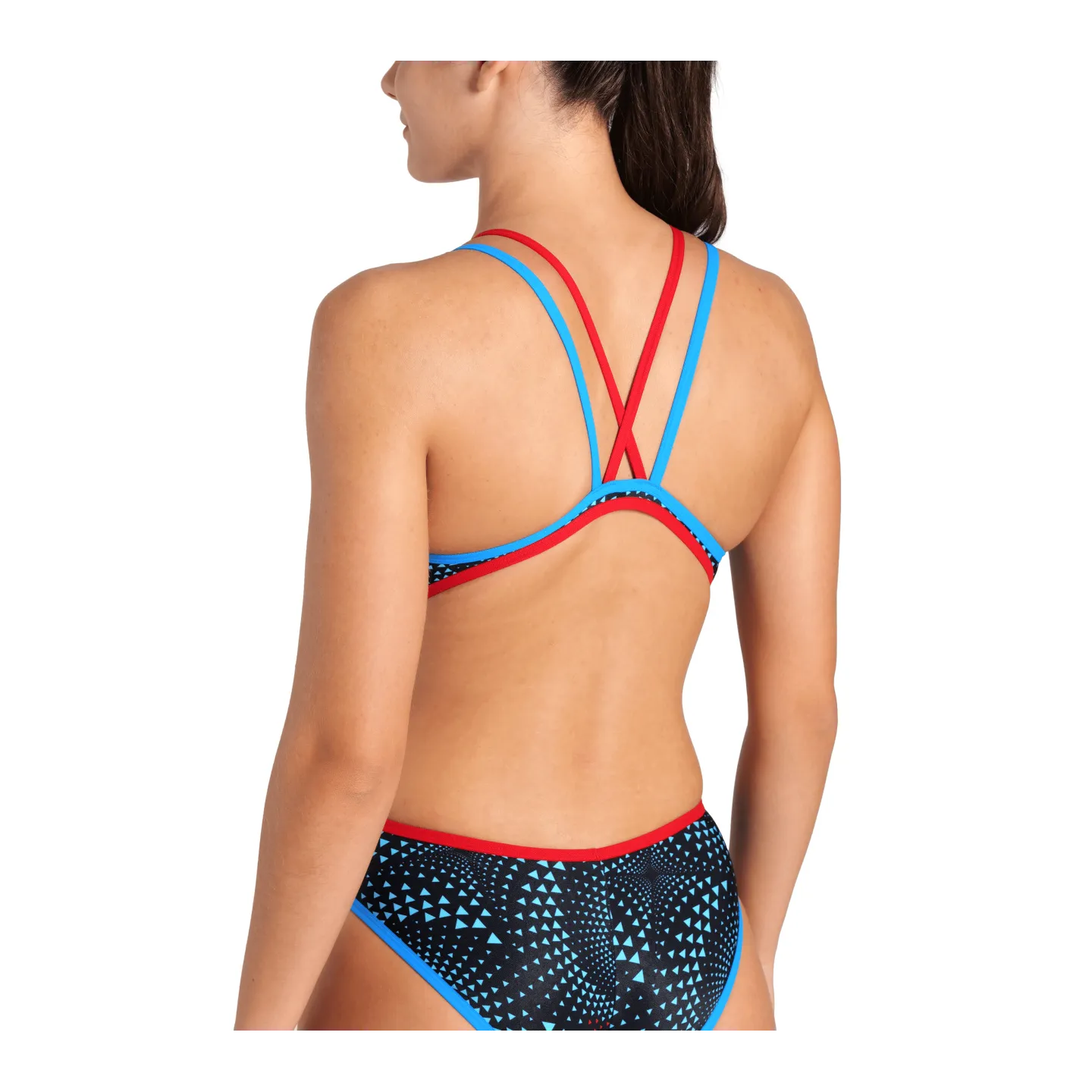 Maillot Femme ARENA ONE FIREFLOW SWIMSUIT DOUB BLUE RIVER RED BLACK MULTI