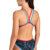 Maillot Femme ARENA ONE FIREFLOW SWIMSUIT DOUB BLUE RIVER RED BLACK MULTI