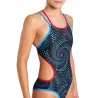 Maillot Femme ARENA ONE FIREFLOW SWIMSUIT DOUB BLUE RIVER RED BLACK MULTI