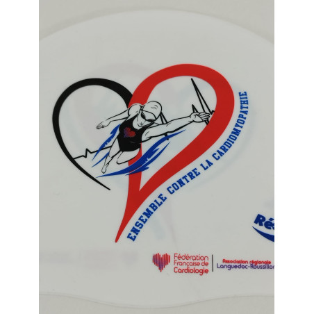 Bonnet de bain - ensemble contre la cardiomyopathie - Résister c'est exister