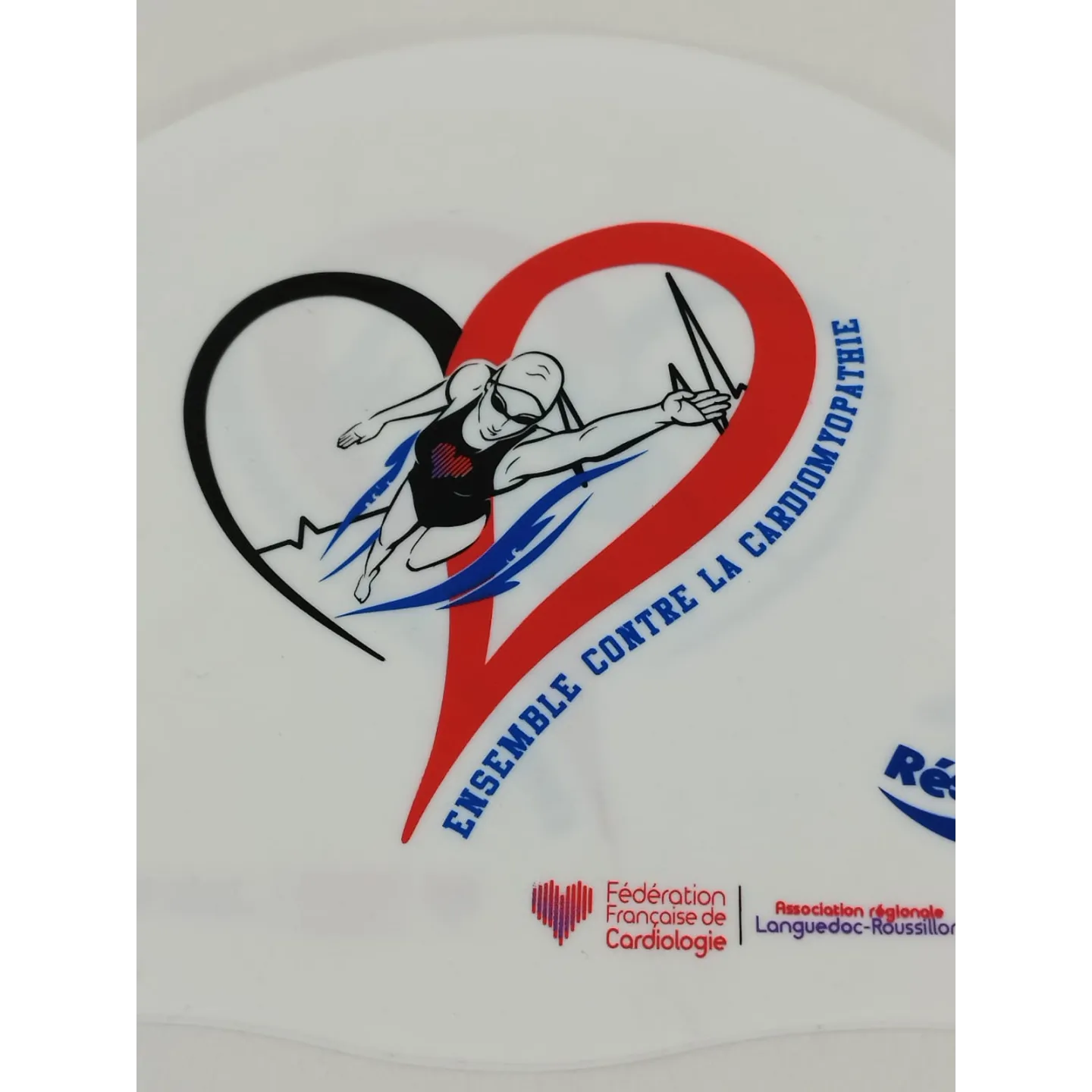 Bonnet de bain - ensemble contre la cardiomyopathie - Résister c'est exister