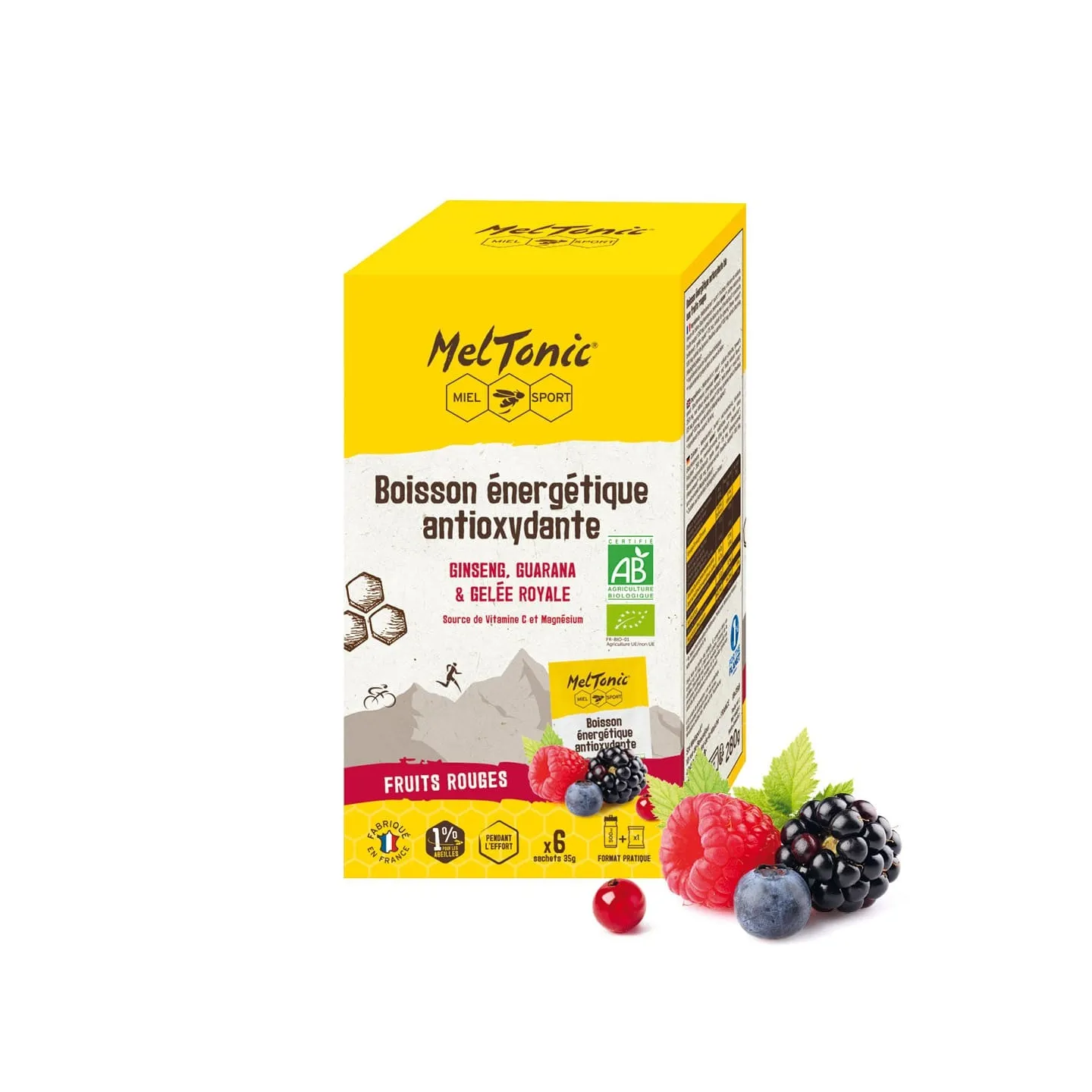 Boisson énergétique bio Fruits rouges sachets pratiques