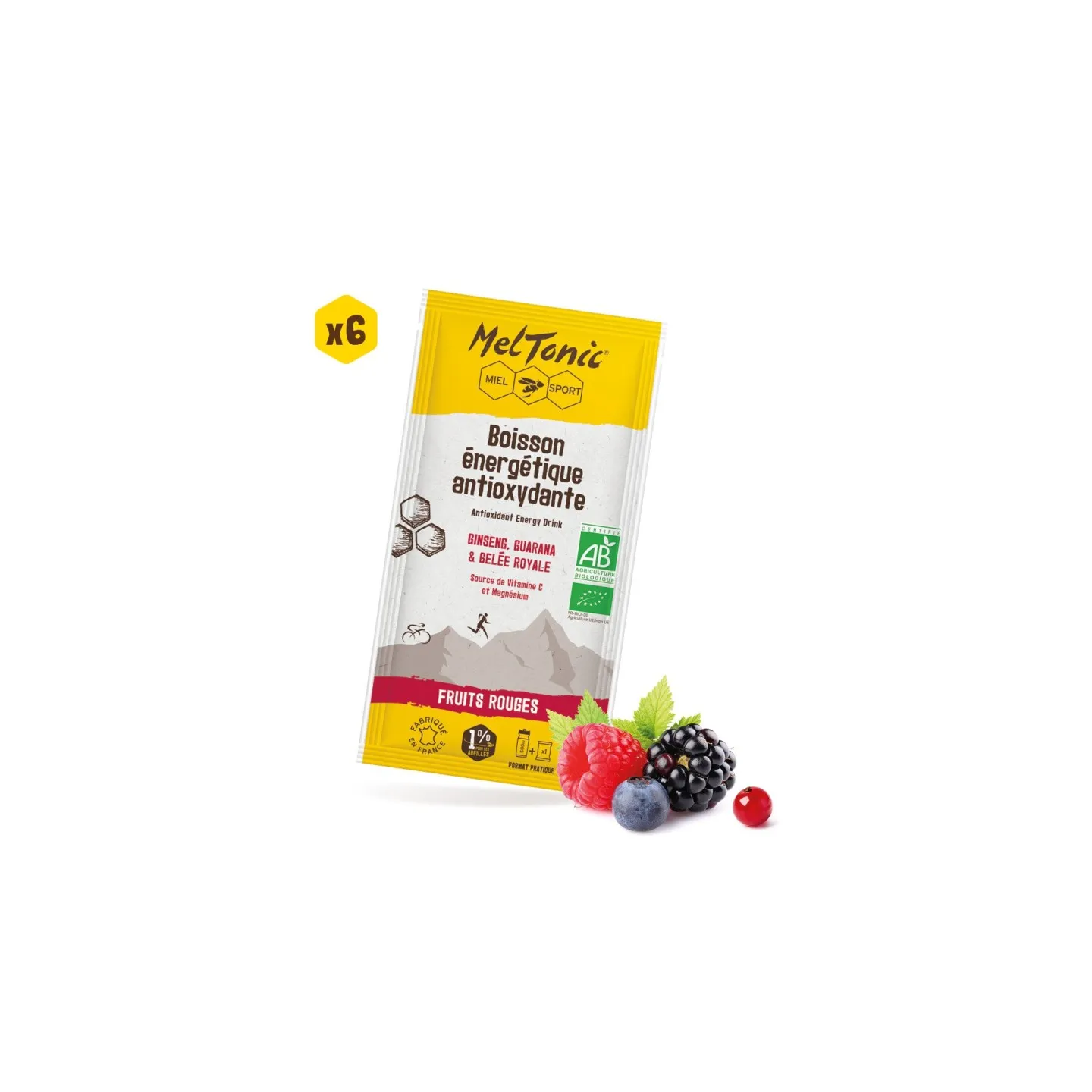 Boisson énergétique bio Fruits rouges sachets pratiques