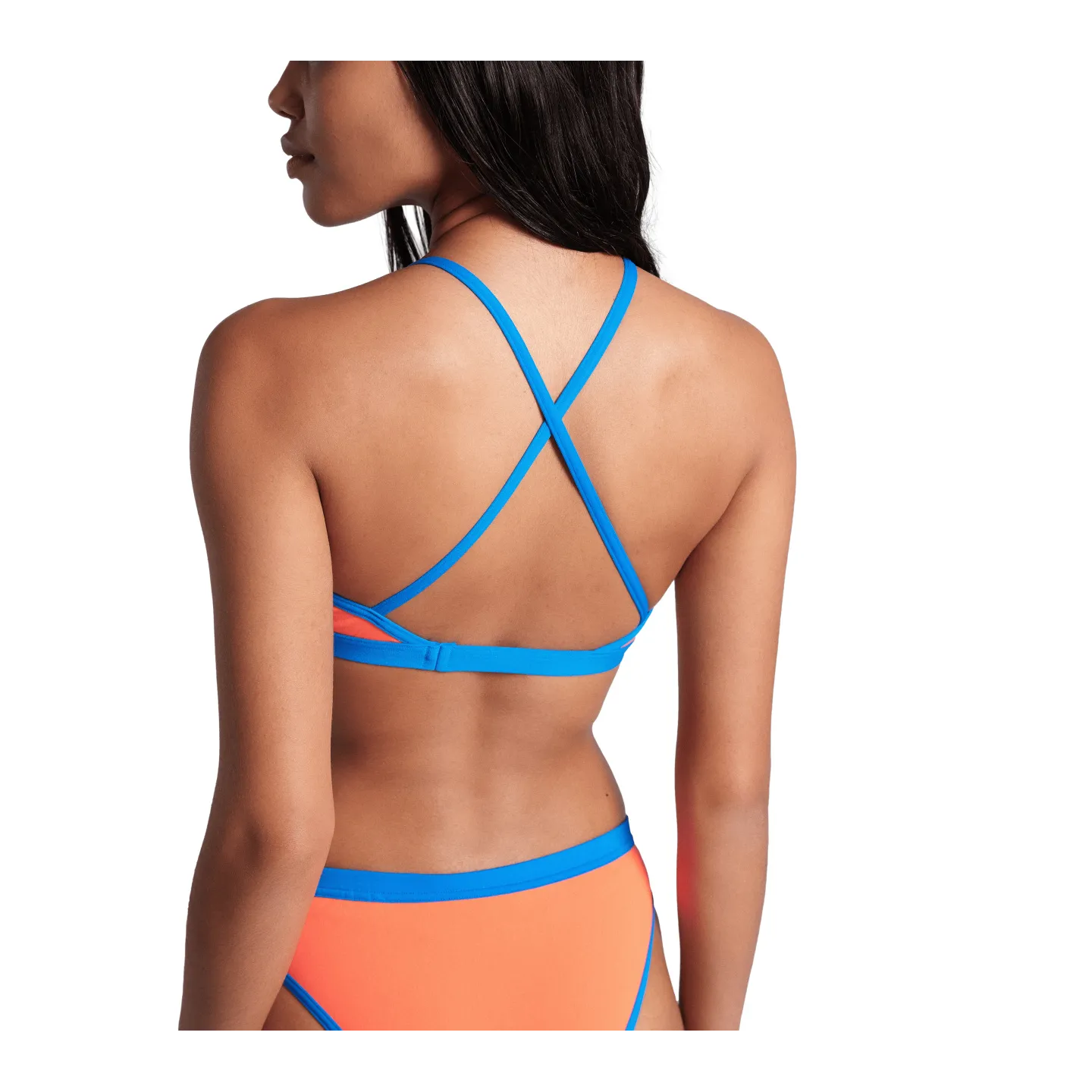 Maillot Femme ARENA ICONS SUPER FLY BACK SOLID BRIGHT CORAL BLUE RIVER