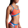 Maillot Femme ARENA ICONS SUPER FLY BACK SOLID BRIGHT CORAL BLUE RIVER