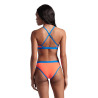 Maillot Femme ARENA ICONS SUPER FLY BACK SOLID BRIGHT CORAL BLUE RIVER