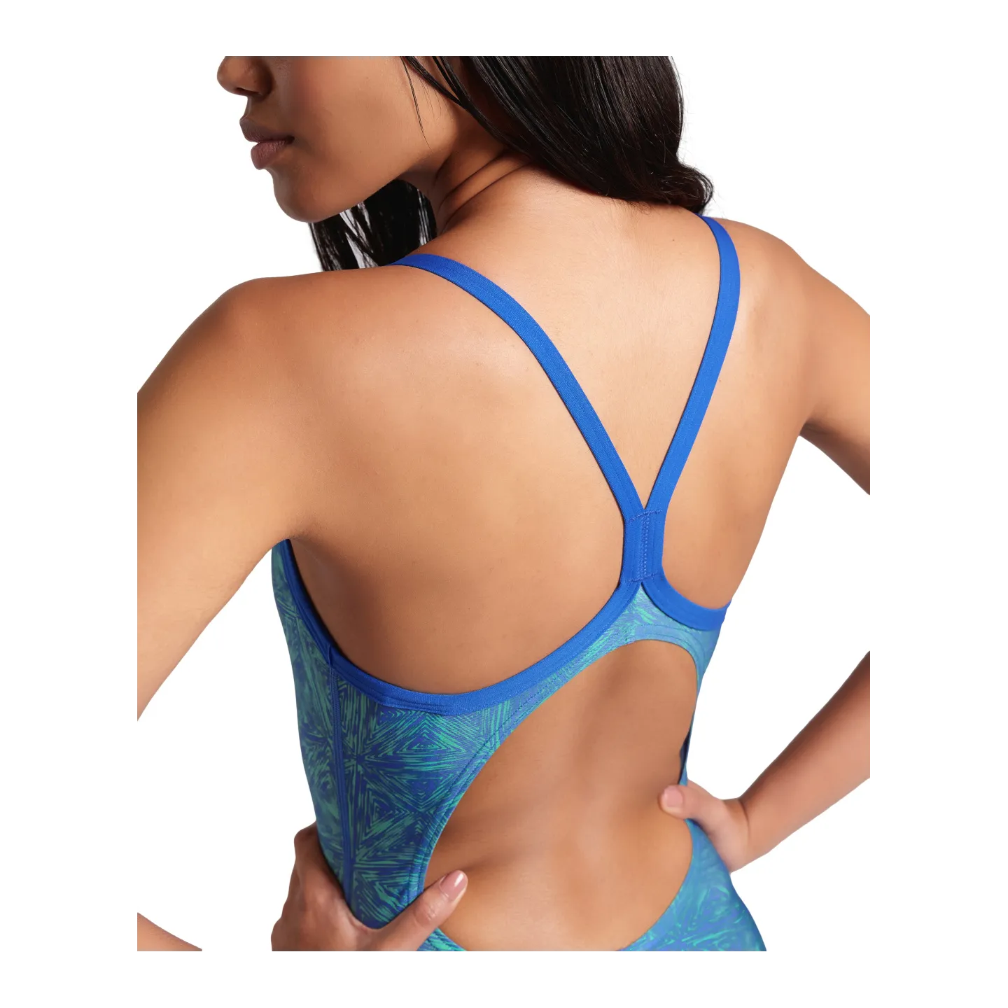 Maillot Femme ARENA ABSTRACT TILES SWIMSUIT LIGHTDROP ROYAL TEAM
