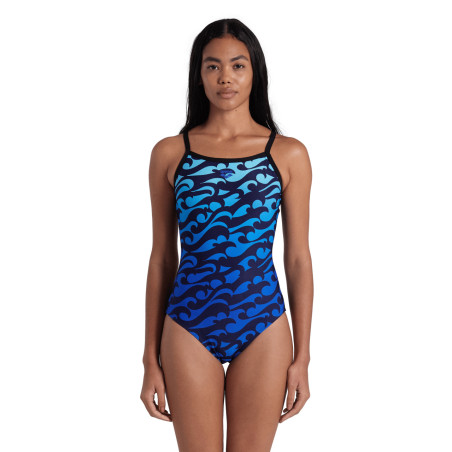 Maillot Femme ARENA SURFS UP SWIMSUIT LIGHTDROP BACK BLACK BLACK MULTI