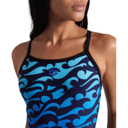 Maillot Femme ARENA SURFS UP SWIMSUIT LIGHTDROP BACK BLACK BLACK MULTI
