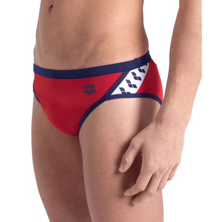 Maillot Homme ARENA ICONS SWIM BRIEFS SOLID RED-NAVY