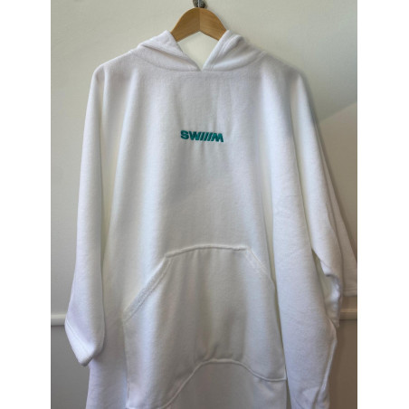 Poncho Polyester  à capuche WHITE