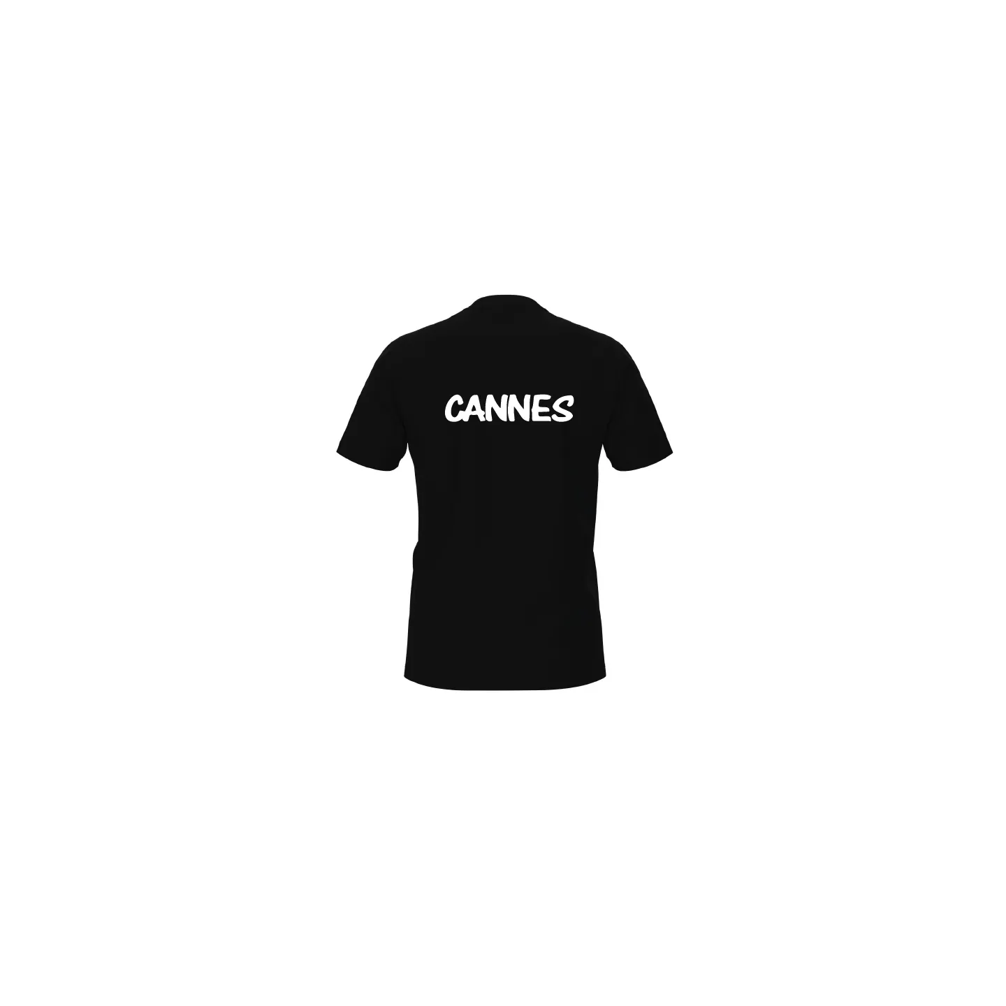 TEE SHIRT UNISEXE - CN Cannes - Noir