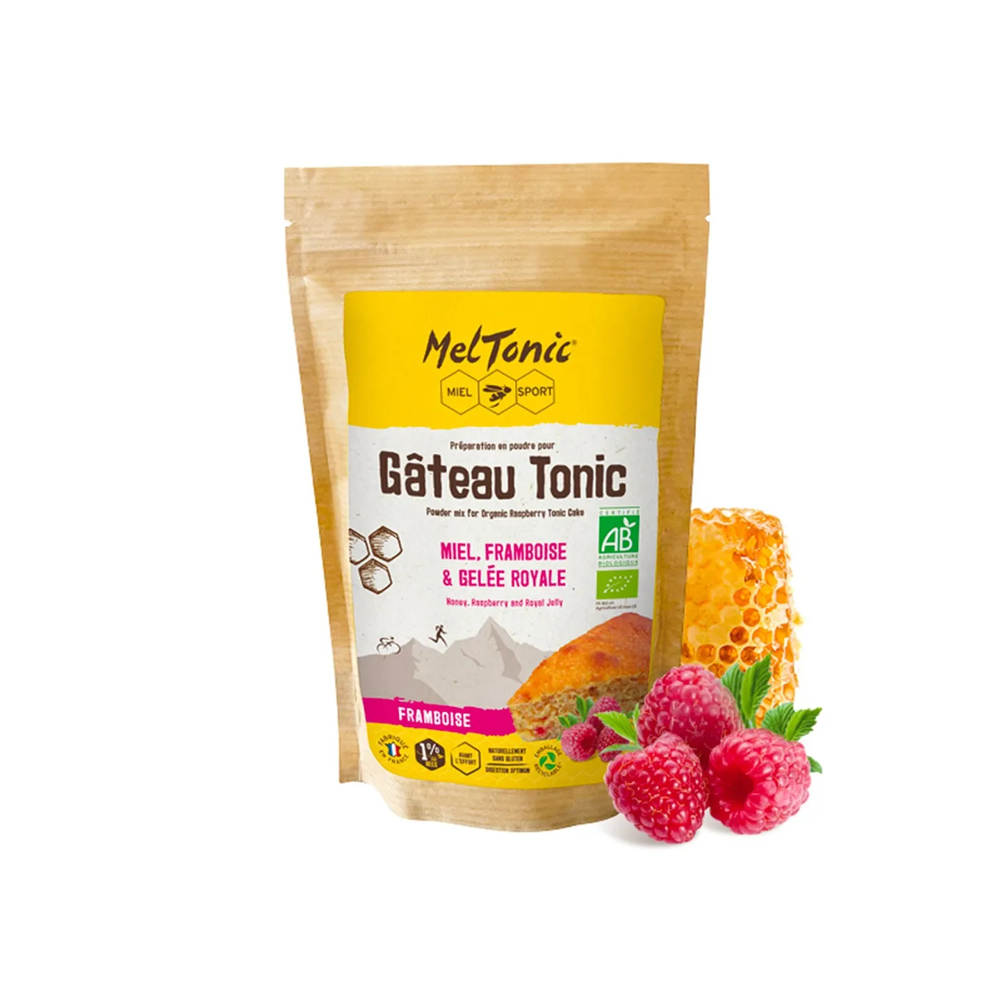 Gâteau énergétique bio FRAMBOISE MIEL GELEE ROYALE
