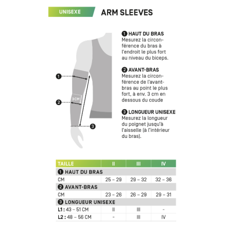 Manchon de compression haut de bras Arm Sleeves unisex