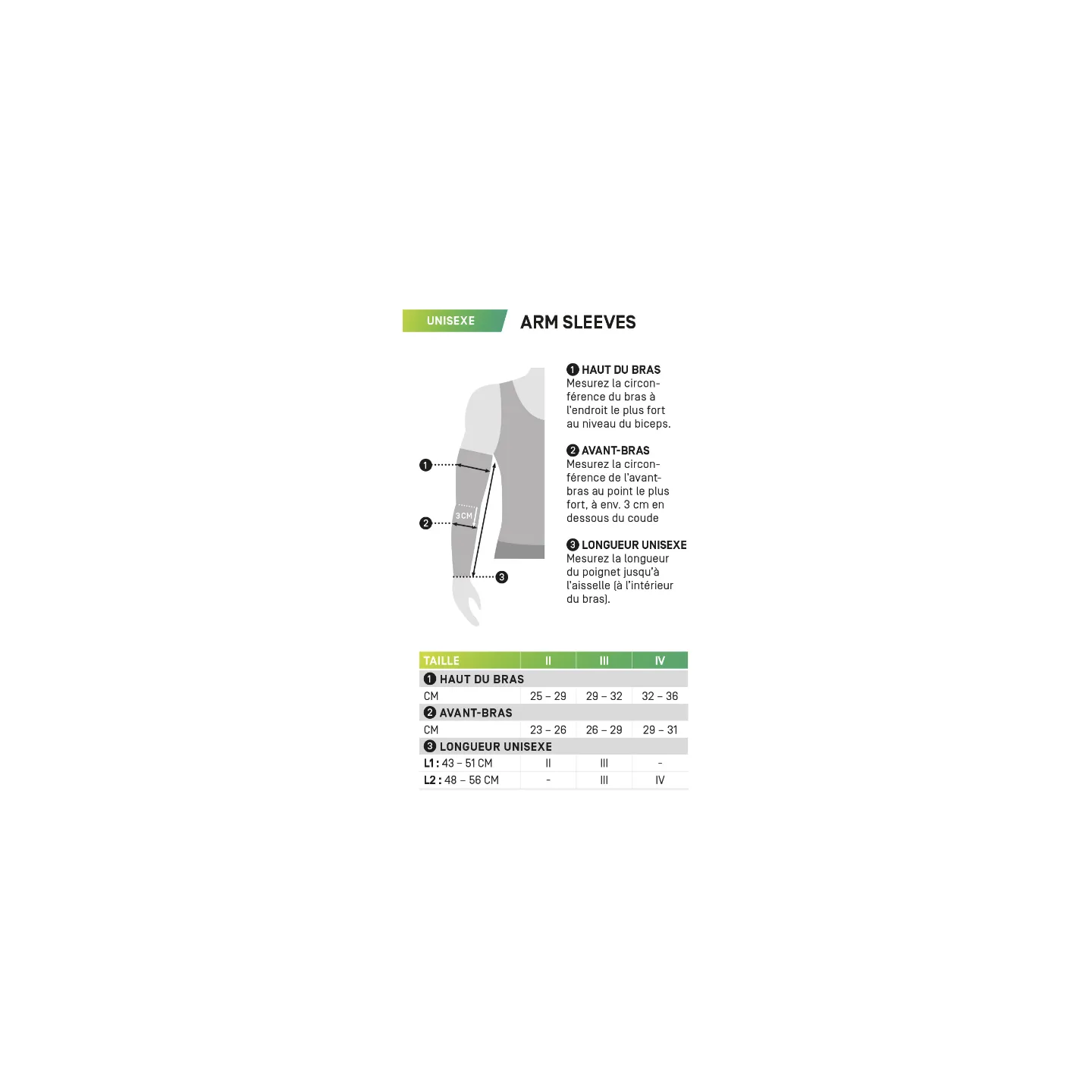 Manchon de compression haut de bras Arm Sleeves unisex