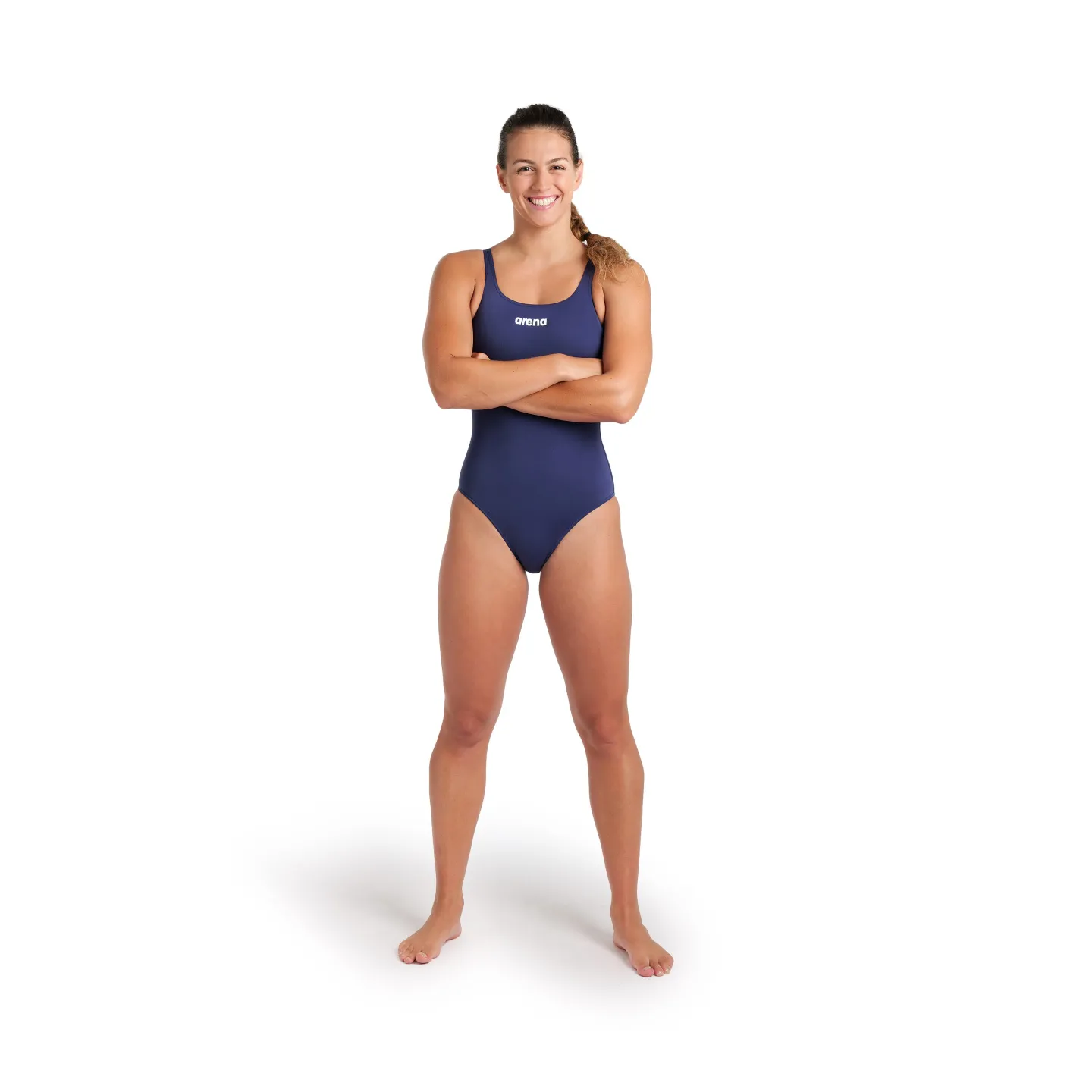 Maillot de Bain Femme  TEAM SWIMSUIT SWIM PRO SOLID NAVY WHITE