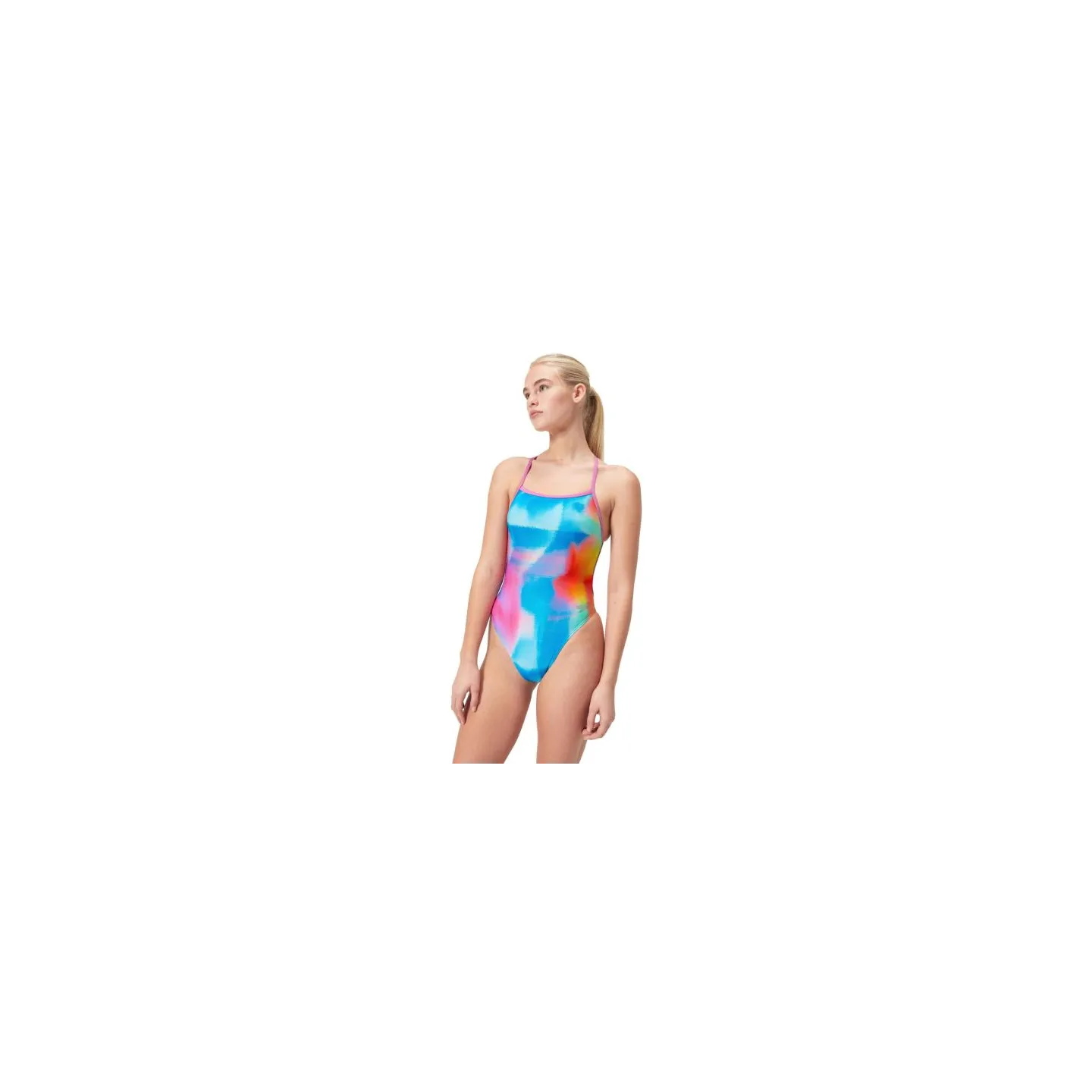 Maillot de bain Speedo Femme ECO+ ALLOV DIG VBACK BLU/PIN