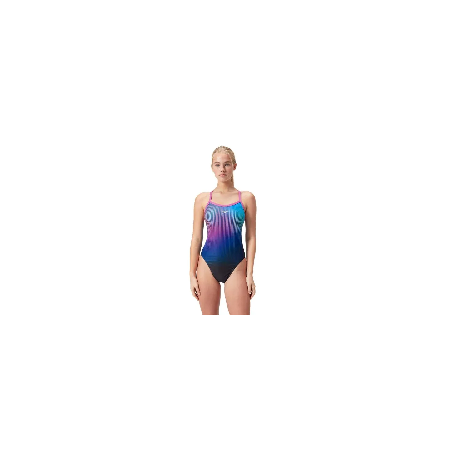 Maillot de bain Speedo Femme ECO+ PLACEM DIG TURNB BLA/PIN