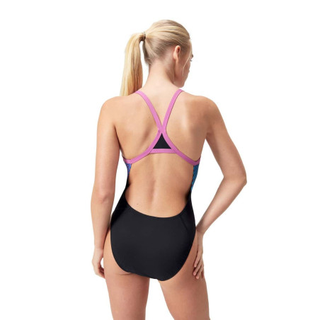Maillot de bain Speedo Femme ECO+ PLACEM DIG TURNB BLA/PIN