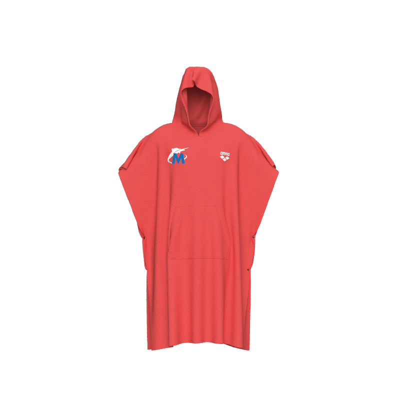 Poncho Unisexe - Broderie 3MUC Natation CORAIL - broderie dos possible.