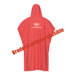 Poncho Unisexe - Broderie 3MUC Natation CORAIL - Broderie dos possible.