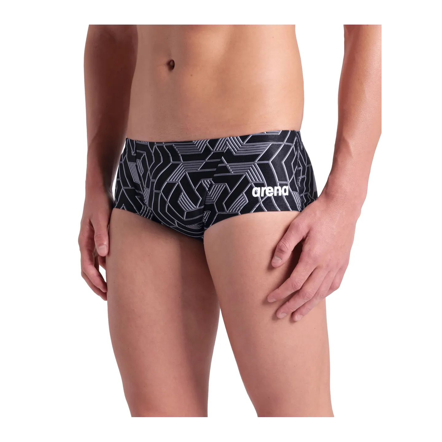 MEN'S ARENA ESCAPE SWIM LOW WAIST SHORT TEAM BLACK