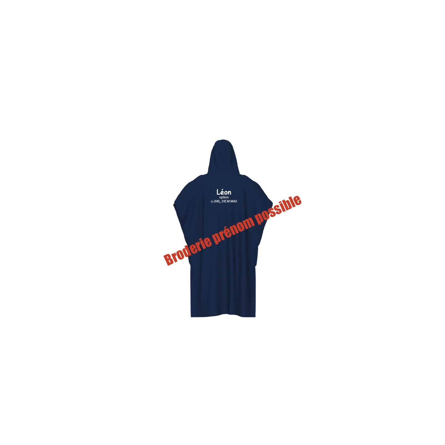 Poncho Unisexe - NAVY - Broderie dos disponible. (copie)