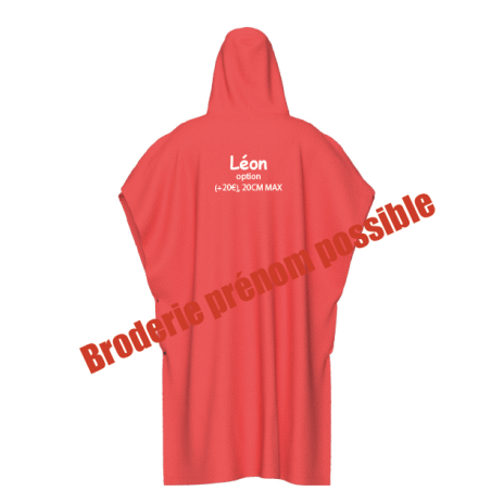 Poncho Unisexe - CORAIL - Broderie dos disponible.