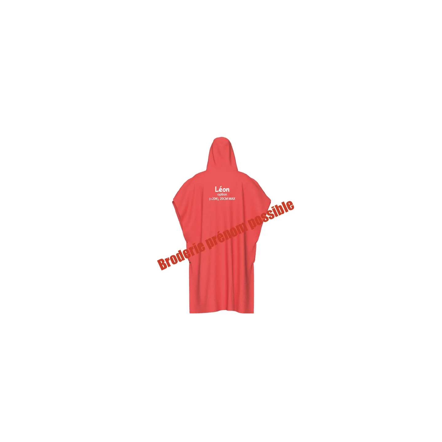 Poncho Unisexe - CORAIL - Broderie dos disponible.