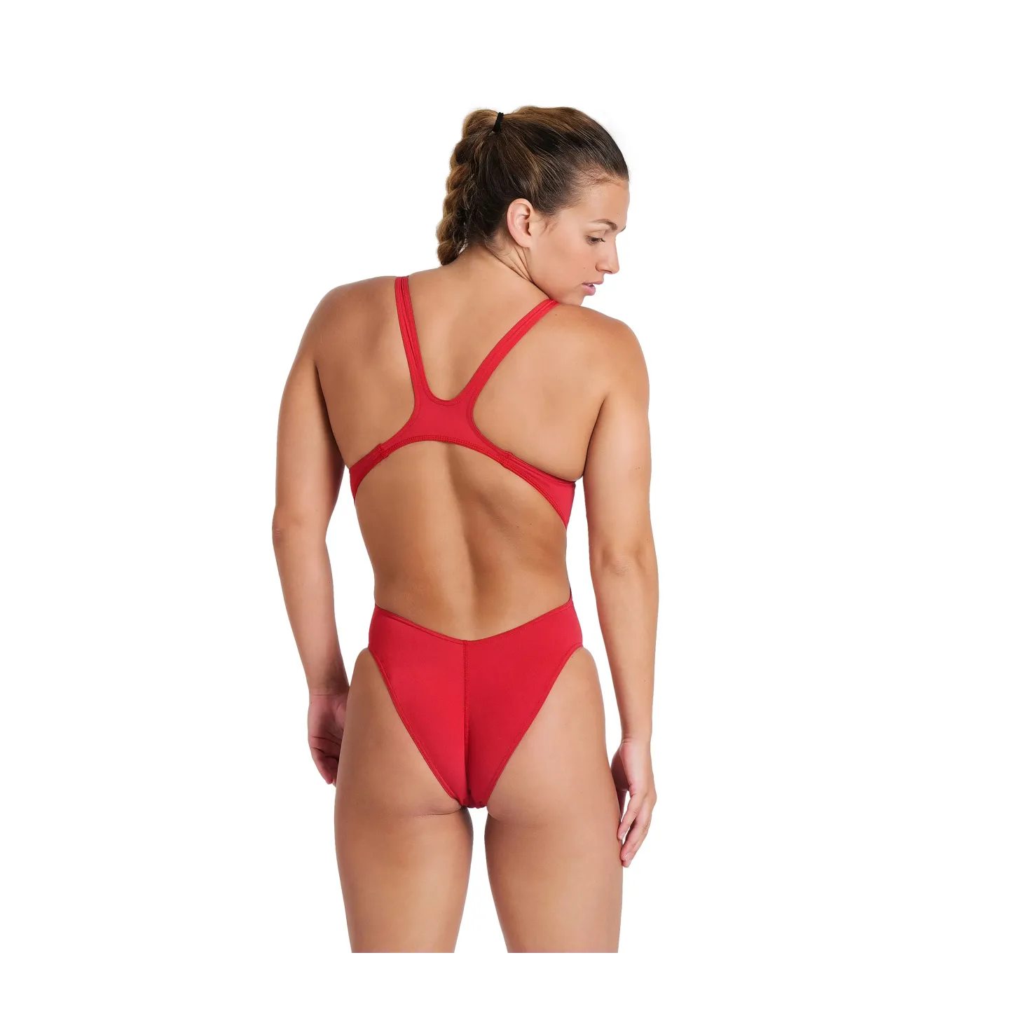 Maillot de Bain Femme  TEAM SWIMSUIT RED WHITE
