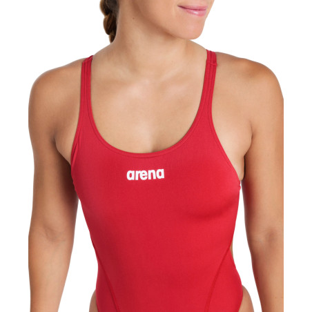 Maillot de Bain Femme  TEAM SWIMSUIT RED WHITE