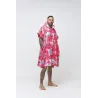 Poncho Big Leaves - Burnt Pink