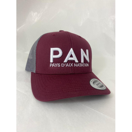 Casquette retro trucker Maroon/Grey Pays d'Aix Natation