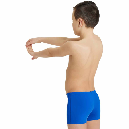 BOY'S TEAM SWIM SHORT SOLID ROYAL-WHITE