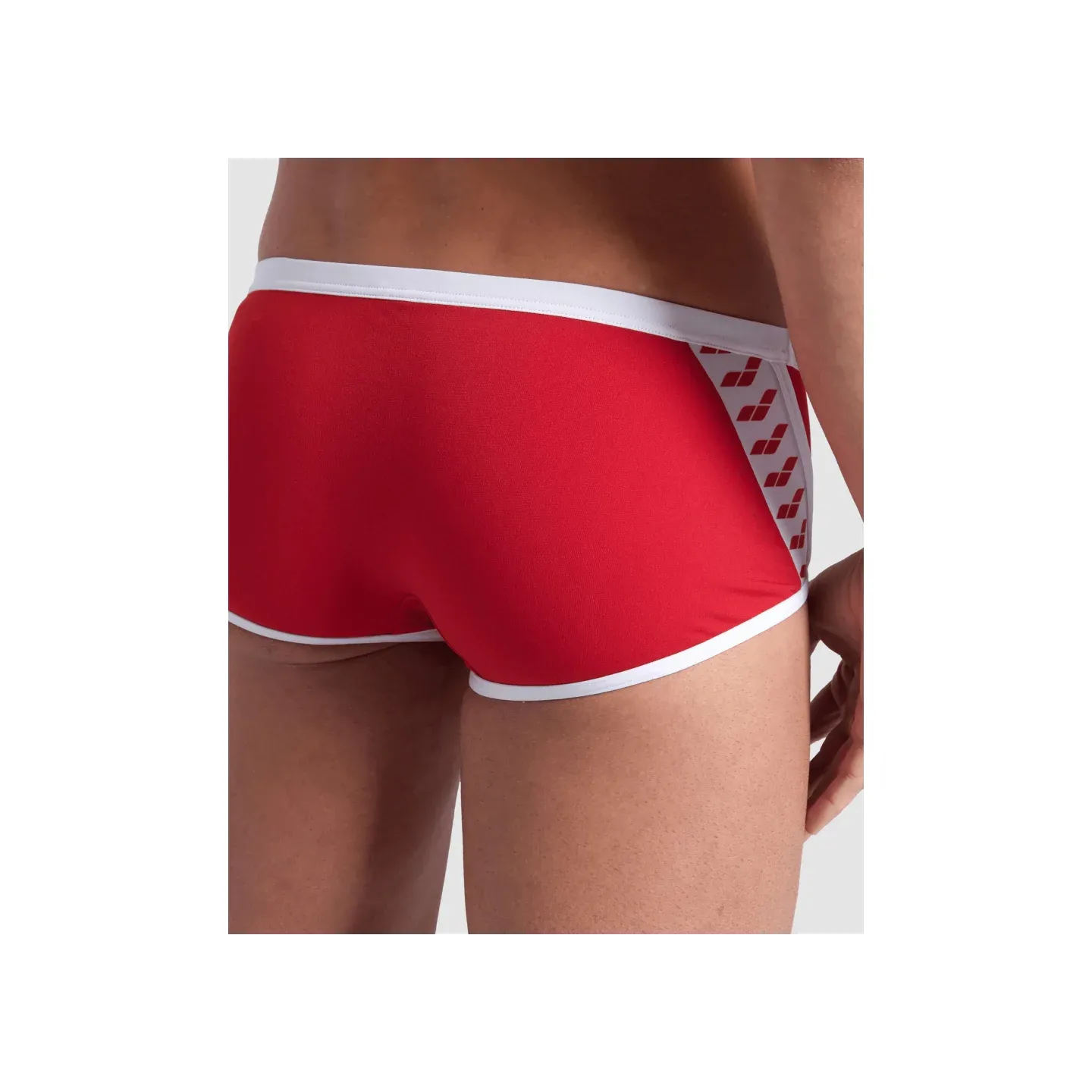 MEN'S ARENA ICONS SWIM LOW WAIST SHORT RED-WHITE
