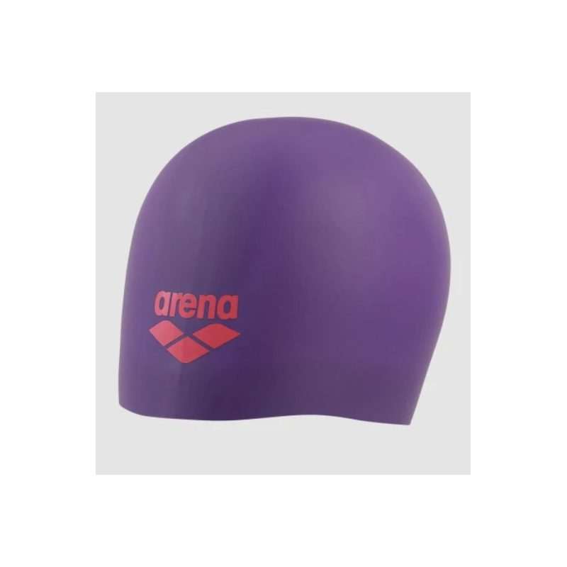 ARENA LONG HAIR CAP PLUM-BRIGHT_CORAL