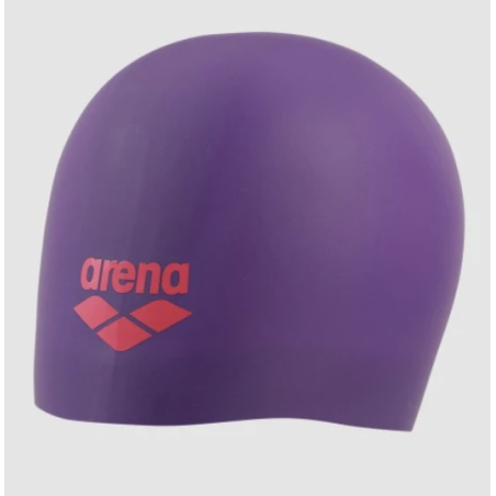 ARENA LONG HAIR CAP PLUM-BRIGHT_CORAL