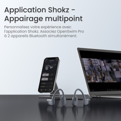 Casque MP3 Shokz Rouge - OPENSWIM PRO